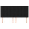 vidaXL T&ecirc;te de lit Noir 160x5x118/128 cm Tissu