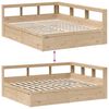 vidaXL Lit biblioth&egrave;que sans matelas 140x200 cm bois massif de pin