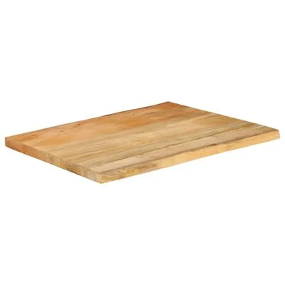 vidaXL Dessus de table 80x60x3,8 cm bord vivant bois massif manguier