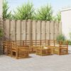 vidaXL Ensembles de canap&eacute;s 10 pcs Naturel Bois d'Acacia Massif