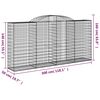 vidaXL Paniers &agrave; gabions arqu&eacute;s 10 pcs 300x50x140/160 cm fer galvanis&eacute;