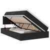 vidaXL Lit de rangement LED avec matelas Noir 120 x 200 cm Velours
