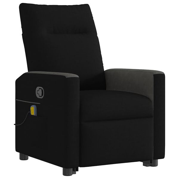 vidaXL Fauteuil de massage inclinable Noir Tissu