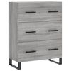 vidaXL Buffet haut Sonoma gris 69,5x34x180 cm Bois d'ing&eacute;nierie