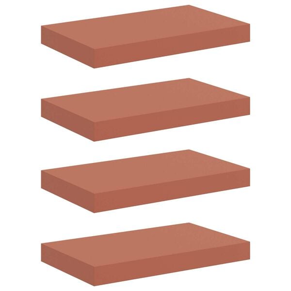 vidaXL &Eacute;tag&egrave;re Murale 4 pcs Rouge 40 x 23,5 x 4 cm Bois d'ing&eacute;nierie