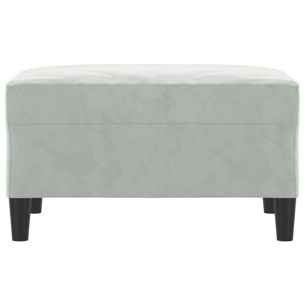 vidaXL Repose-pied Gris clair 70x55x41 cm Velours