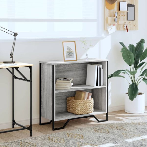 vidaXL Biblioth&egrave;que sonoma gris 80x31x74,5 cm bois d'ing&eacute;nierie