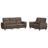 vidaXL Ensemble de Canap&eacute;s 2 pcs Gris fonc&eacute; Simili daim