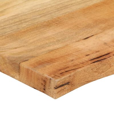 vidaXL Dessus de table 100x60x3,8 cm bord vivant bois massif manguier