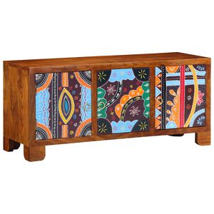 vidaXL Banc &agrave; chaussures avec stockage Marron miel 100 x 35 x 45 cm