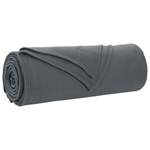 vidaXL plaid Gris fonc&eacute; 350 x 270 cm 1.3 kg Polaire