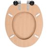 vidaXL lot de 2 Sièges WC MDF couvercle à fermeture en douceur Bambou