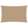 vidaXL Voile d'ombrage 160 g/m&sup2; Taupe 3x5 m PEHD