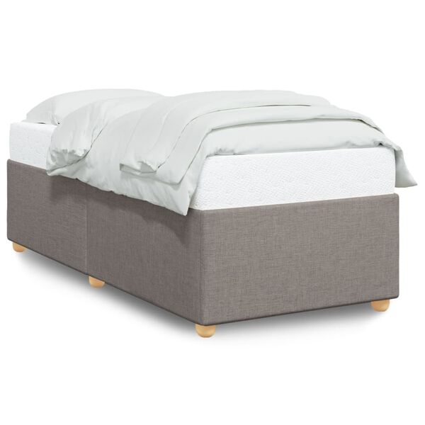 vidaXL Cadre de lit sans matelas taupe 100x200 cm tissu