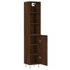 vidaXL Buffet haut Ch&ecirc;ne marron 34,5x34x180 cm Bois d'ing&eacute;nierie