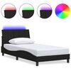 vidaXL Cadre de lit sans matelas Hanko noir 100x200 cm tissu