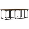 vidaXL Table basse ch&ecirc;ne fum&eacute; 100x50x35,5 cm bois d'ing&eacute;nierie