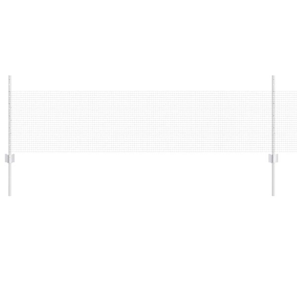 vidaXL Cl&ocirc;ture avec poteau Argent&eacute; 0,5 x 10 m Acier