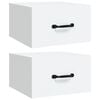 vidaXL Tables de chevet murales 2 pcs blanc 35x35x20 cm