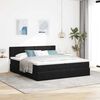 VidaXL Cadre de lit ottoman avec matelas noir 160x200 cm velours