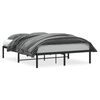 vidaXL Cadre de lit m&eacute;tal sans matelas noir 140x190 cm