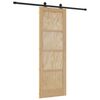 vidaXL Porte coulissante Naturel et noir 73,5 x 211 cm
