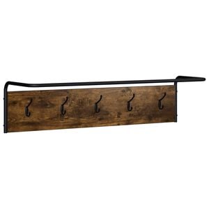 vidaXL Porte-manteau Ch&ecirc;ne fum&eacute; 100 x 30 x 25 cm Bois d'ing&eacute;nierie