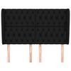 vidaXL T&ecirc;te de lit avec oreilles Noir 163x23x118/128 cm Tissu