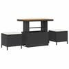 vidaXL Ensemble de canap&eacute; de jardin 9 pcs Noir polyrotin
