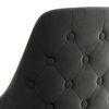 vidaXL Chaise &agrave; manger Gris fonc&eacute; Velours