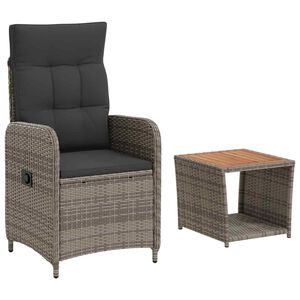 vidaXL Ensemble de salon de jardin 2 pc Gris clair et gris fonc&eacute;