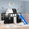 vidaXL Lit mezzanine enfants avec tunnel sans matelas 80x200 cm
