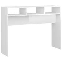 vidaXL Table console Blanc brillant 105x30x80 cm Aggloméré