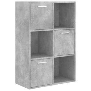 vidaXL Armoire de rangement Gris b&eacute;ton 60x29,5x90 cm Bois d'ing&eacute;nierie