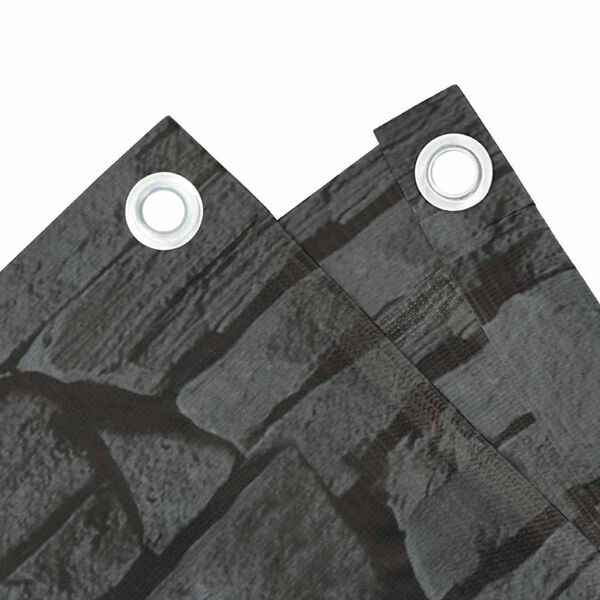 vidaXL &Eacute;cran d'intimit&eacute; de balcon aspect pierre de rebord gris PVC