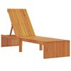 vidaXL Transat Bois d'acacia massif Huile Naturelle