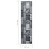 vidaXL Tapis BCF Gris avec motif de blocs 100x500 cm