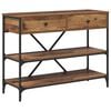 vidaXL Table console avec tiroir Marron 100 x 34,5 x 75 cm bois