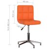 vidaXL Chaise pivotante de salle &agrave; manger Orange Similicuir