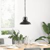 vidaXL Lampe suspendue E27 noir Ø 31 cm fer