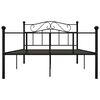 vidaXL Cadre de lit sans matelas noir métal 140x200 cm