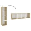 vidaXL Ensemble de meubles TV 3 pcs Blanc ch&ecirc;ne sonoma Bois ing&eacute;nierie