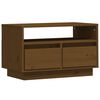 vidaXL Meuble TV Marron miel 60x35x37 cm Bois de pin massif