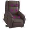 vidaXL Fauteuil inclinable de massage Marron Similicuir