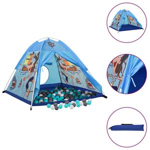 vidaXL Tente de jeu pour enfants avec 250 balles Bleu 120x120x90 cm