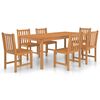 vidaXL Ensemble &agrave; manger de jardin 7 pcs Bois de teck solide