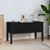 vidaXL Table basse Noir 102x49x55 cm Bois massif de pin