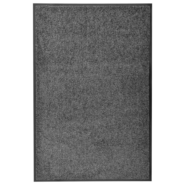vidaXL Paillasson lavable Anthracite 60x90 cm
