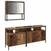 vidaXL Ensemble de mobilier de salle de bain 3 pc Marron
