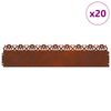 vidaXL Bordures de pelouse 20 pc 103 x 0,05 x 22 cm Acier patin&eacute;